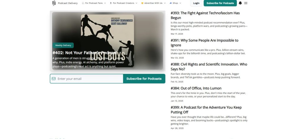 Podcast Delivery podcast newsletter