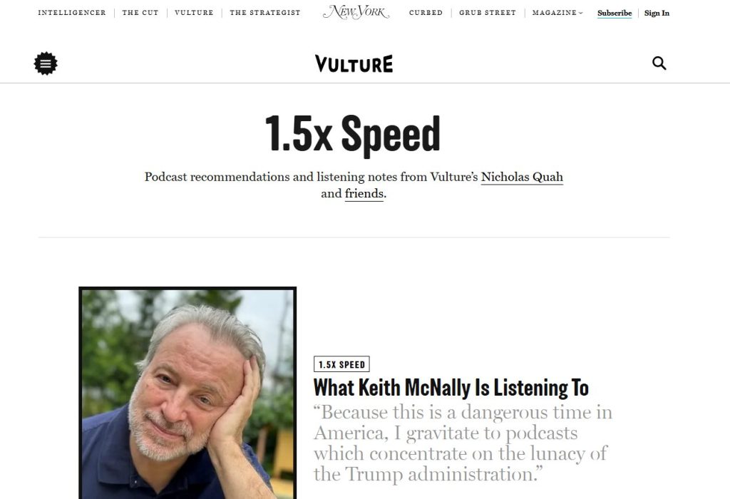 Vulture 1.5x Speed podcast newsletter