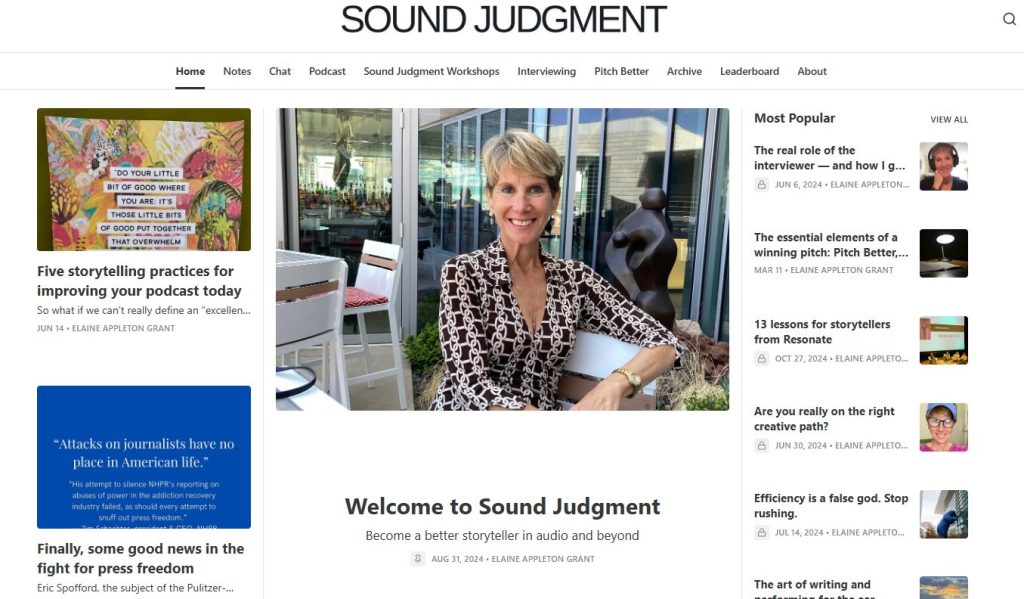 Sound Judgement podcast newsletter