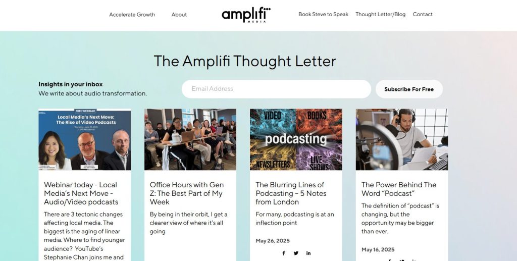 The Amplify Thought Letter Podcast Newsletter