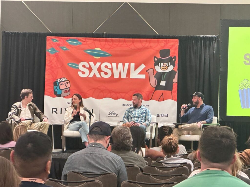 SXSW Panel: “So Everyone Has A Podcast. Should They?” featuring Bryan Barletta (Partner, Sounds Profitable), Nadine Robinson (Co-Founder and CEO, Podcast Nation), and Harry Morton (CEO, Lower Street), moderated by Jeff Umbro (CEO, Podglomerate)