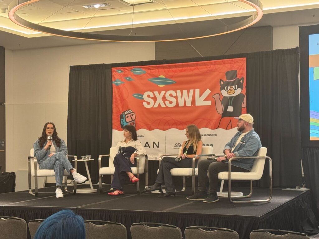 SXSW Panel: “Will Podcasts Survive the YouTube Era?” featuring Emma Sweet (Global Product Activation Manager, Podcasts, YouTube), Libby Absten (Director of Strategic Growth & Partnerships, Podcast Nation), and Carly Baker (Head of Media Partnerships, HubSpot)